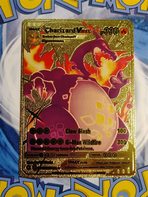 Pokemon Gold Foil Charizard Vmax Gigantamax 330 SV107 SV122 Values - MAVIN