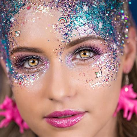 Ombre Nails Glitter, Glitter Face, Glitter Makeup, Glitter Photo, Linda Hallberg, Edm, Coachella ...