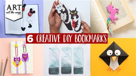 6 Creative DIY Bookmarks | Simple Bookmark Ideas | How to make a ...