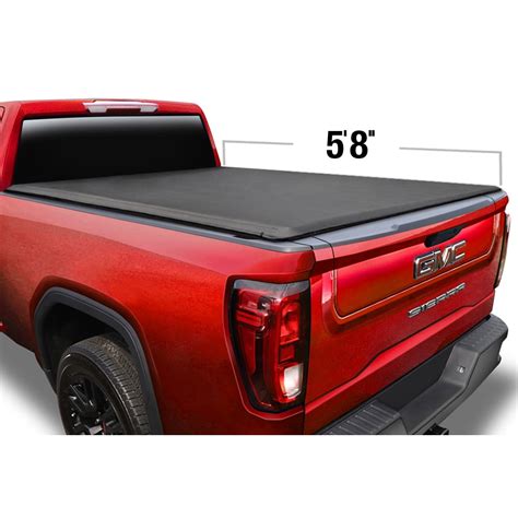 Soft Roll Up Truck Bed Tonneau Cover for 2014-2019 Chevy Silverado / GMC Sierra 1500 (2019 ...