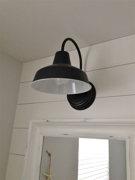 Barn Wall Sconce Lends Farmhouse Look to Powder Room Remake | Blog ...