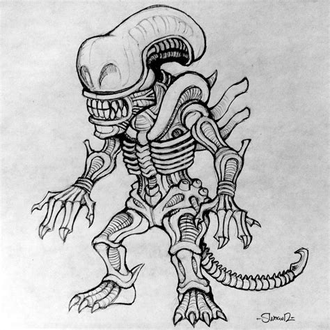 Cartoon Alien Sketch by sweav on DeviantArt