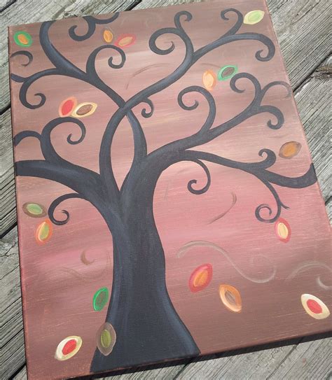 Fall Canvas Painting Ideas Elegant Fall Tree Canvas Canvas Paintings ...