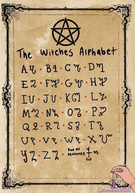 A great start to any Book of Shadows is the Witches Alphabet, a good ...