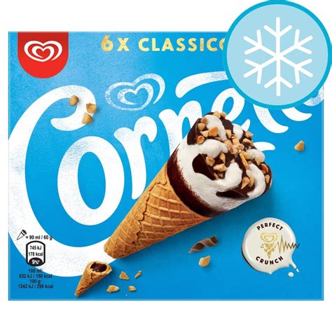 Cornetto Classic Ice Cream Cones 6X90ml Strawberry and Mint both same Price, £1.50 at Tesco