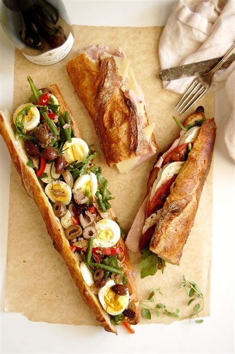 3 Classic French Baguette Sandwich Recipes | Recipe | Sandwiches, Baguette sandwich, French sandwich