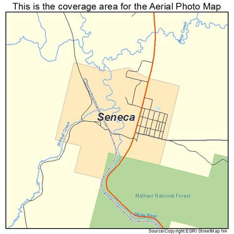 Aerial Photography Map of Seneca, OR Oregon