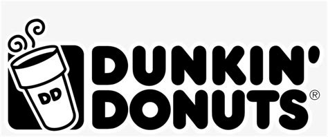 Dunkin Donuts Logo Black And White - Dunkin Donuts Logo 2018 Transparent PNG - 2400x1020 - Free ...