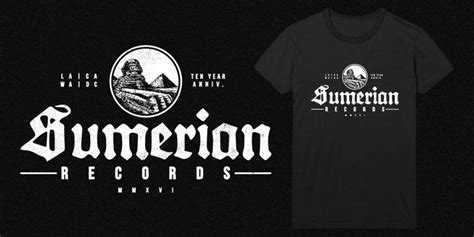 "Sumerian Records - Blackletter" t-shirt design by Keenankoso | Vintage ...