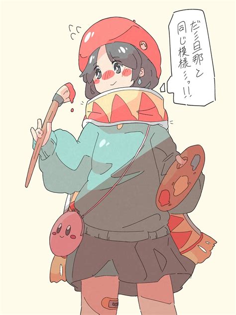 adeleine (kirby) drawn by haru57928031 | Danbooru