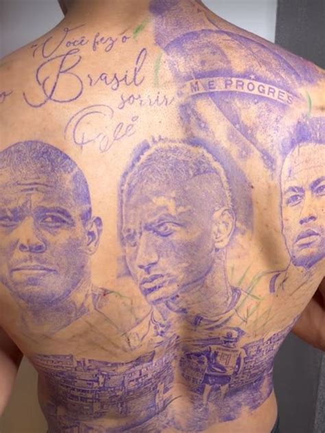 Neymar Back Tattoo