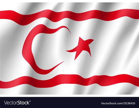 Flag northern cyprus Royalty Free Vector Image