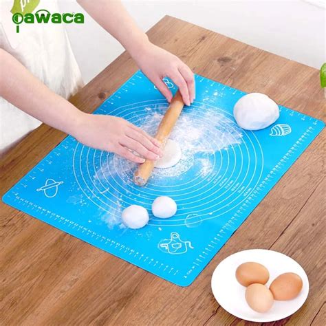 50x40cm Silicone Mats Non Stick Baking Mats Cake Liners Pad Rolling Dough Cutting Pizza Dough ...