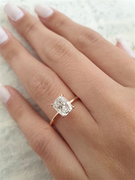 Diamond Engagement Ring 1.70 Carat Elongated Cushion Diamond | Etsy ...