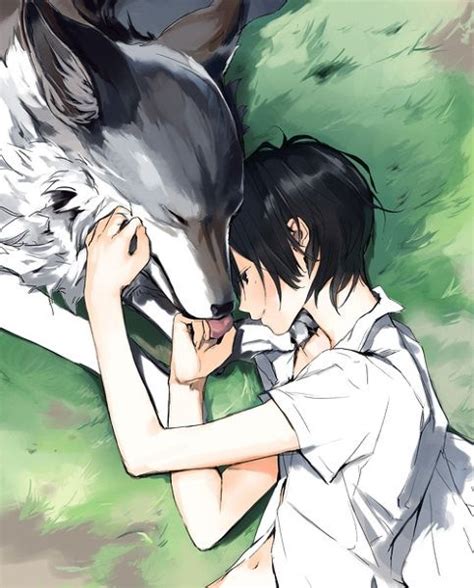 wolf love | Anime wolf, Anime fantasy, Anime guys