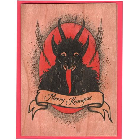 Holiday Krampus Wood Card in 2022 | Krampus card, Krampus, Creepy christmas