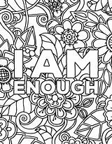 Positive Affirmation Coloring Pages sketch template