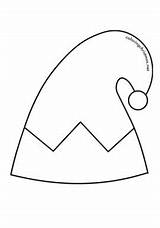 Elf hat  Coloring Christmas sketch template
