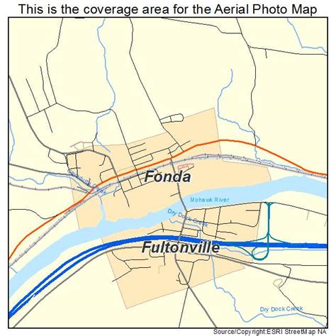 Aerial Photography Map of Fonda, NY New York