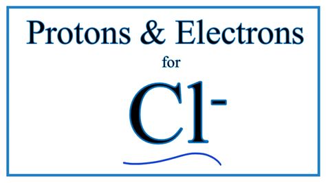 How to find Protons & Electrons for the Chloride ion (Cl-) - YouTube