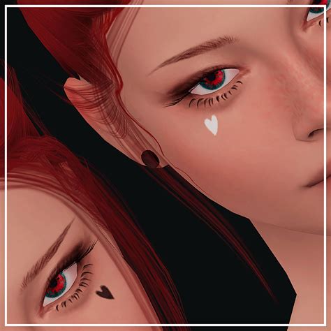 Under Eye Heart Tattoo - The Sims 4 - Best Mods