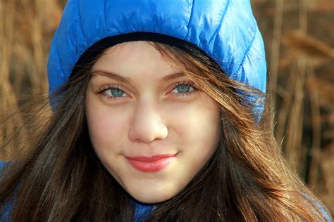Free Images : girl, model, color, hat, clothing, lady, headgear, facial expression, smile, hood ...