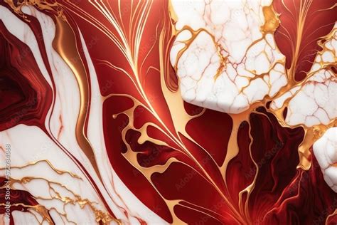 Red and gold marble texture Background - generative ai Stock Illustration | Adobe Stock