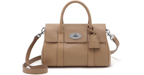 Mulberry Small Bayswater Satchel in Mushroom (Natural) | Lyst Canada