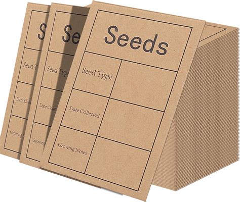 Amazon.com : 100 Pieces Seed Packets Envelopes, 4.7x3.2" Self Sealing ...