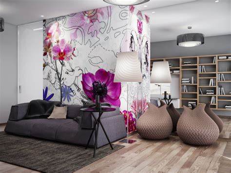 10 Living Room Designs With Unexpected Wall Murals - Decoholic