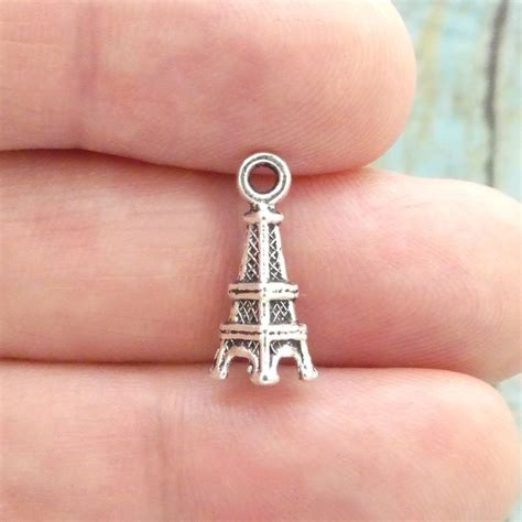 10 Travel Silver Eiffel Tower Charm 3D Small 17x6mm by TIJC - Etsy | Travel charms, Pendant, Silver