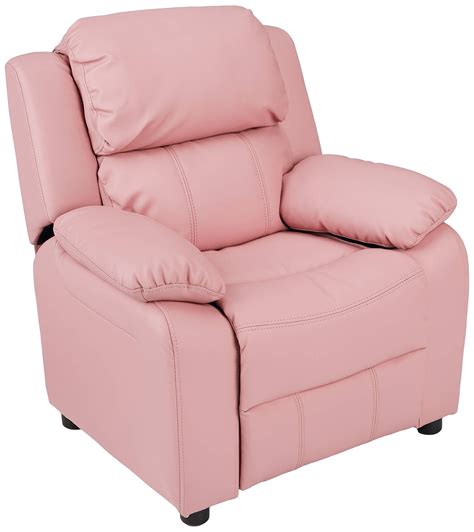 Pink Recliner Sofa Full Leather Living Room Furniture Corner Recliner ...