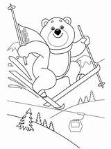 Skiing coloring Pages sketch template