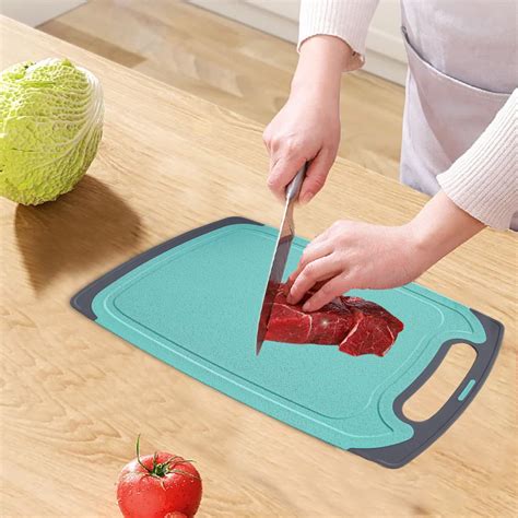 Kcavykas Plastic Cutting Boards for Kitchen Dishwasher Safe Double ...