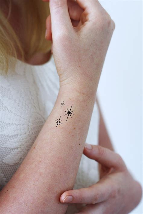 Three Stars Temporary Tattoo Star Temporary Tattoo Stars Tattoo Festival Tattoo Bohemian Tattoo ...