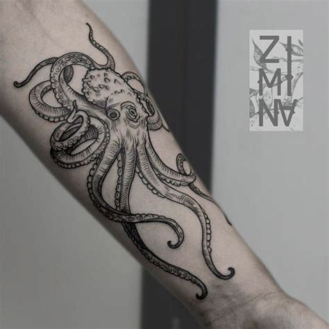 Blackwork Octopus Tattoo by @zema_zima | Kraken tattoo, Body art ...