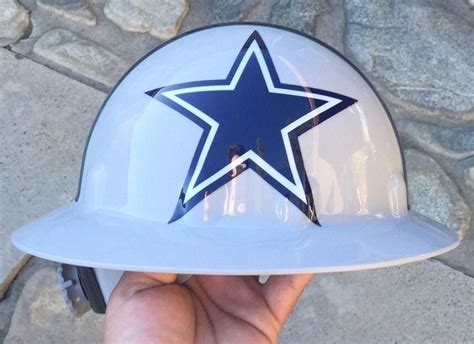 Fibre Metal hard hat by Honeywell with ratcheting adjustment. 3MM Dallas Cowboys helmet decals ...