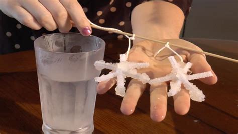 Borax Crystal Snowflakes, science experiment for children