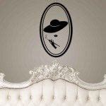 Art Nouveau Lady Picture Frame Wall Sticker / Decal - World of Wall Stickers