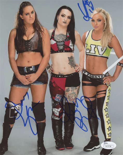 Liv Morgan, Sarah Logan & Ruby Riott Signed "Riott Squad" WWE 8x10 ...