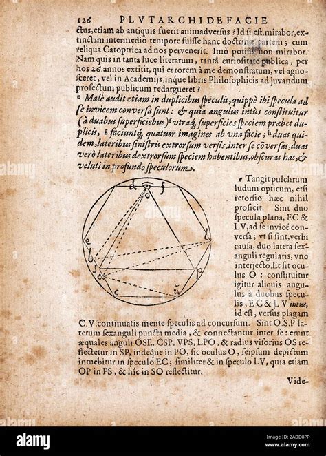 Page from Kepler's 'Somnium' novel, 1634, with a diagram showing a ...