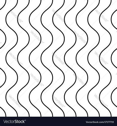 Vertical thin wavy lines seamless pattern waves Vector Image