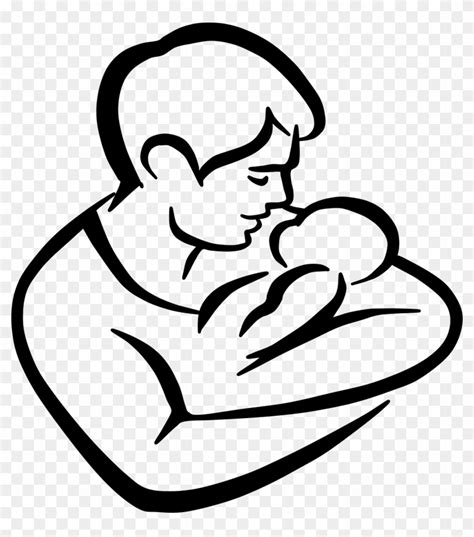 Father And Child Clipart - Dad And Baby Drawing - Free Transparent PNG Clipart Images Download