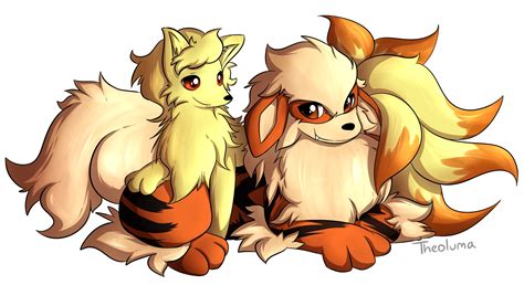 Arcanine and Ninetales by Theoluma on DeviantArt