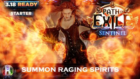 POE 3.18 - SRS SUMMON RAGING SPIRITS NECROMANCER POE BUILDS - POE SENTINEL - PATH OF EXILE ...