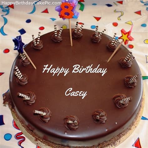 8th Chocolate Happy Birthday Cake For Casey