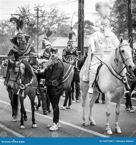 Mounted Krewe Members in the Orpheus Parade Editorial Photography ...