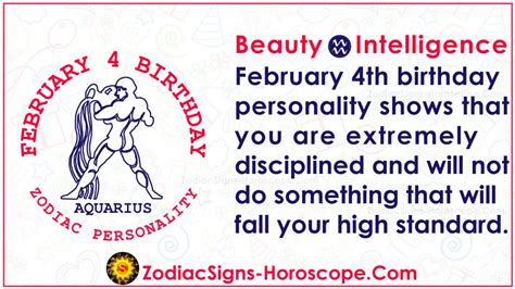 February 4 Zodiac (Aquarius) Horoscope Birthday Personality and Lucky Things