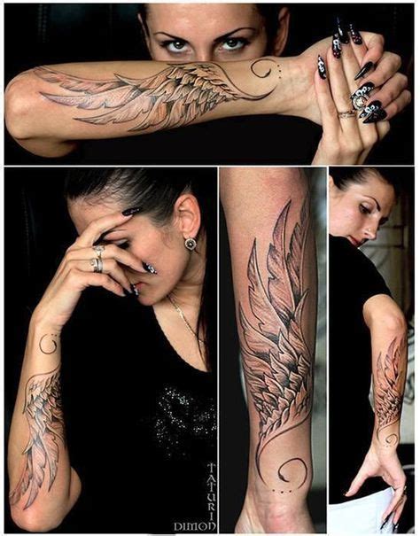 angel wings tattoo design | Forearm wing tattoo, Trendy tattoos ...