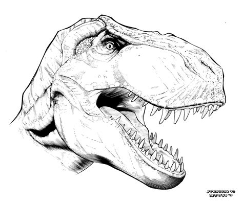 T Rex Head Drawing at GetDrawings | Free download